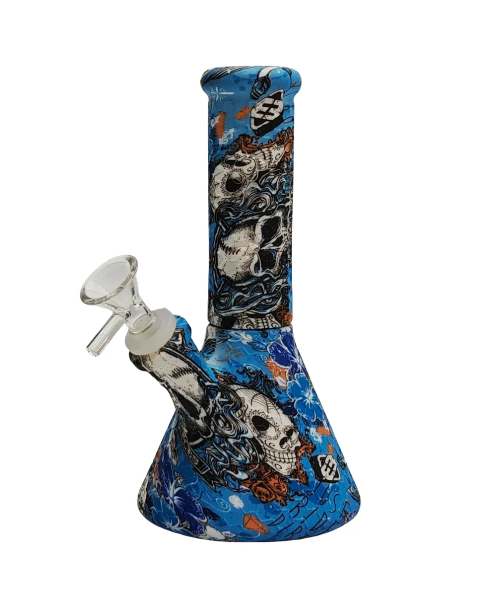 11" Silicone Beaker Bong With Glass Tree Perc - Image 3