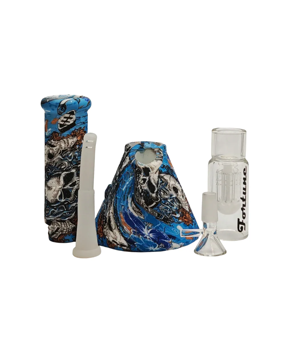 11" Silicone Beaker Bong With Glass Tree Perc - Image 4