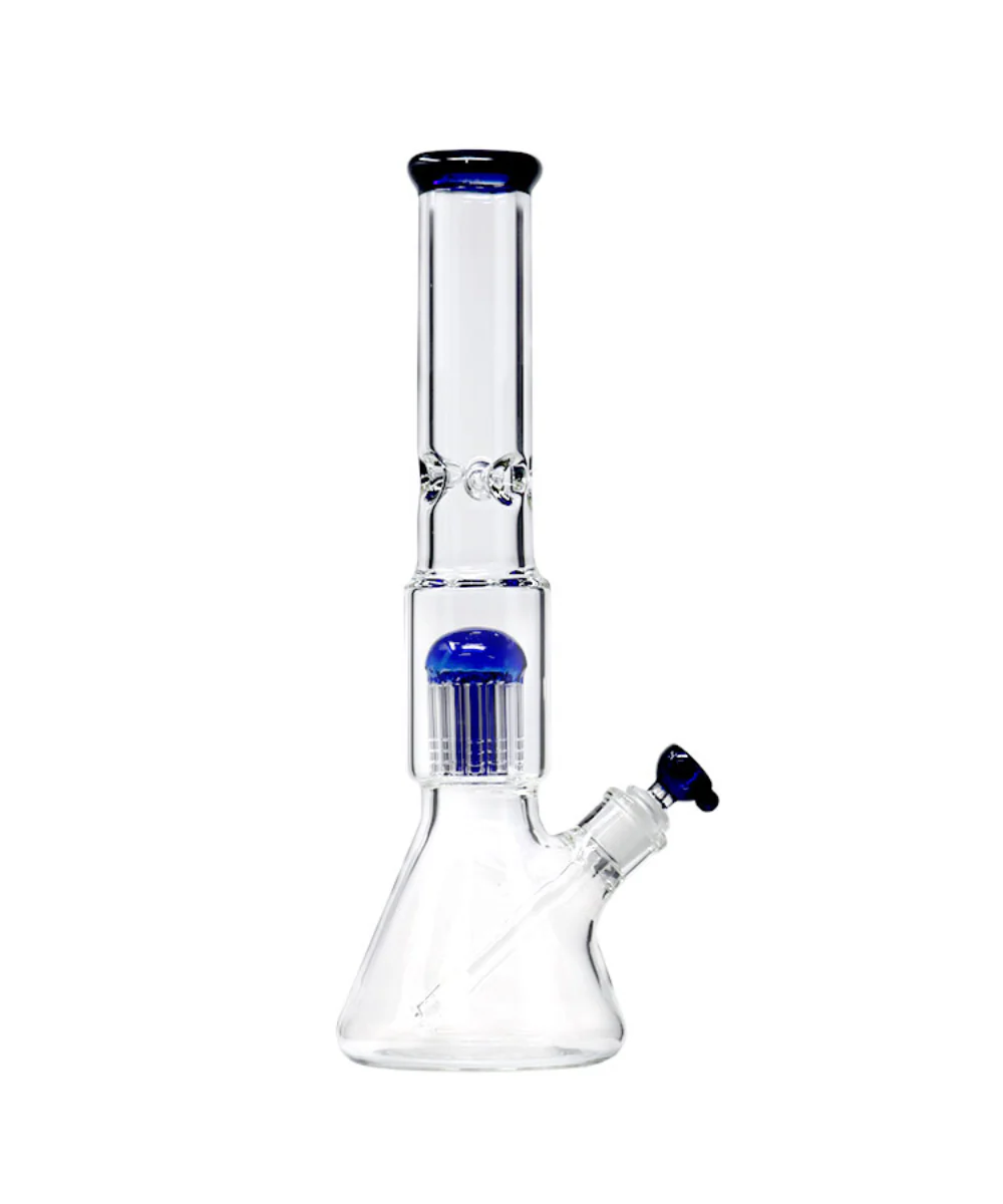 16" 11-Arm Tree Perc Glass Beaker Bong - Image 2