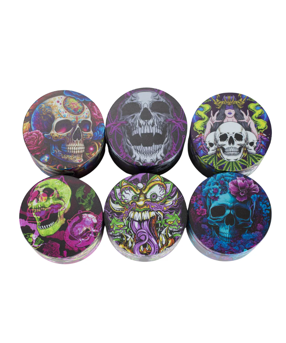 2.5" Skull Design 4-Piece Metal Grinder - Image 2
