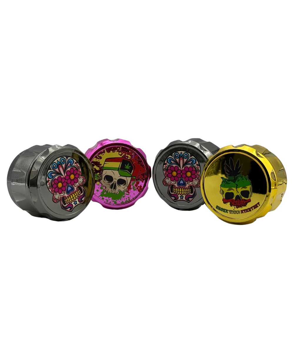 2" Acrylic 4-Piece Skull Grinder - Image 2