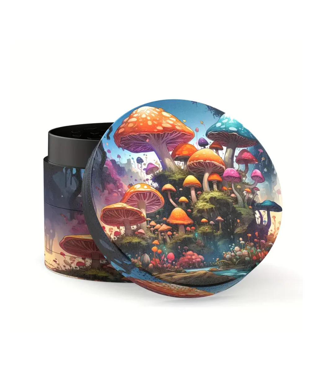 2" Mushroom Forest 4-Piece Metal Grinder - Image 2