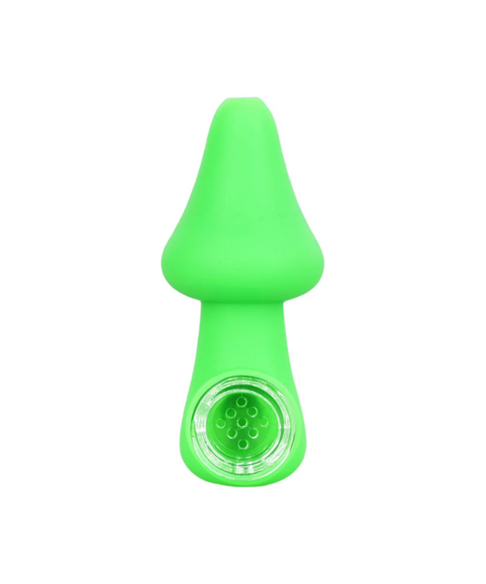 3" Spacey Facey Mushroom Silicone Pipe - Image 2
