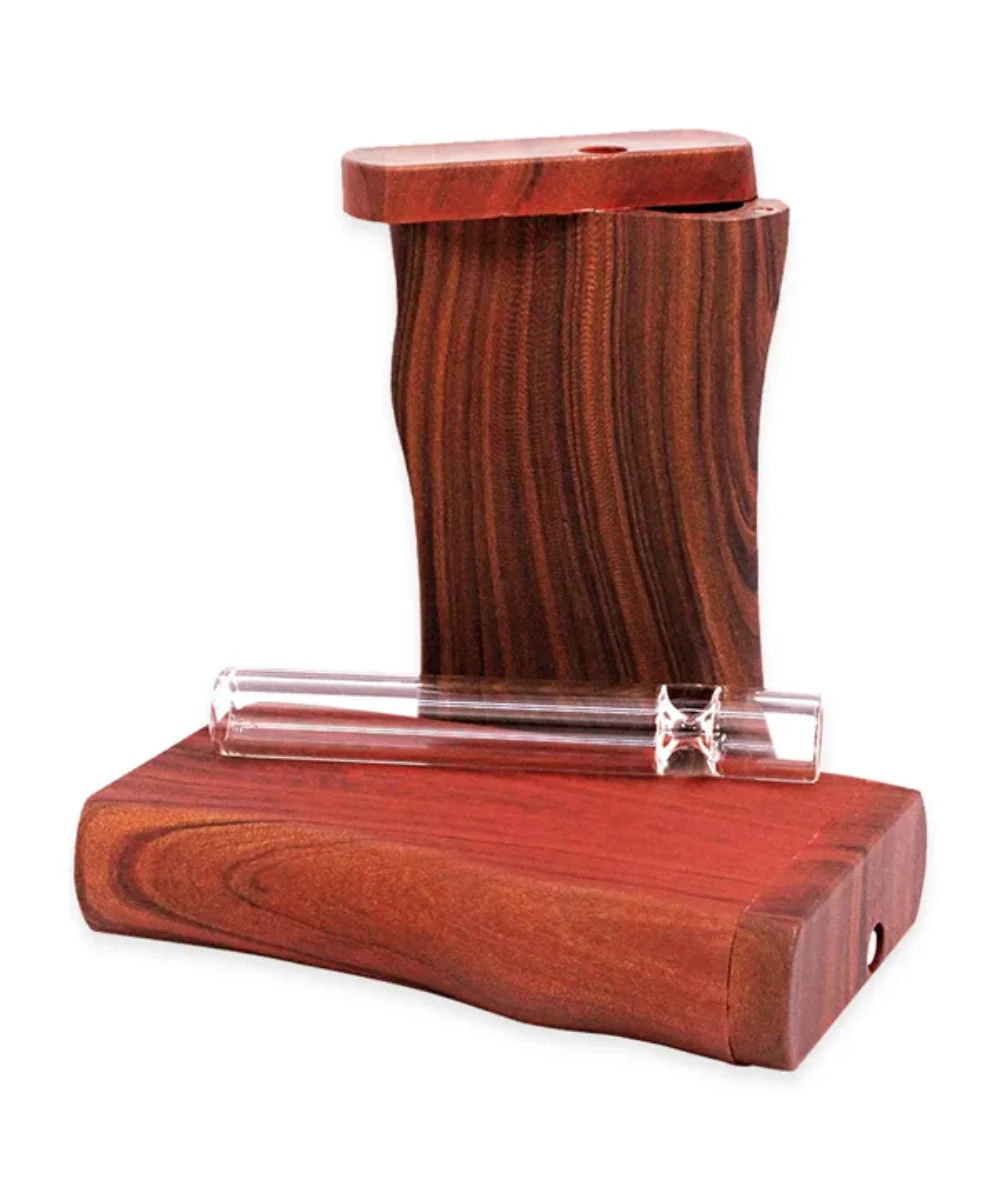 4" Wood Dugout With Plastic Coating & Glass Bat - Image 2