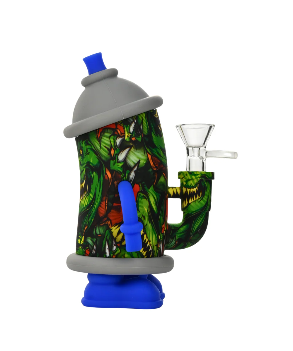 6" Arsenal Spray Paint Printed Silicone Bong - Image 2