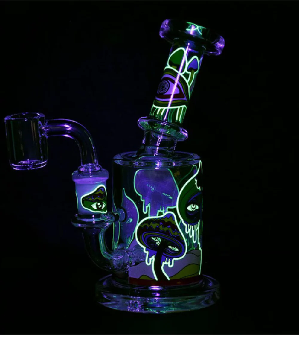 6" Fungi Eyes Glow Glass Dab Rig - Image 2