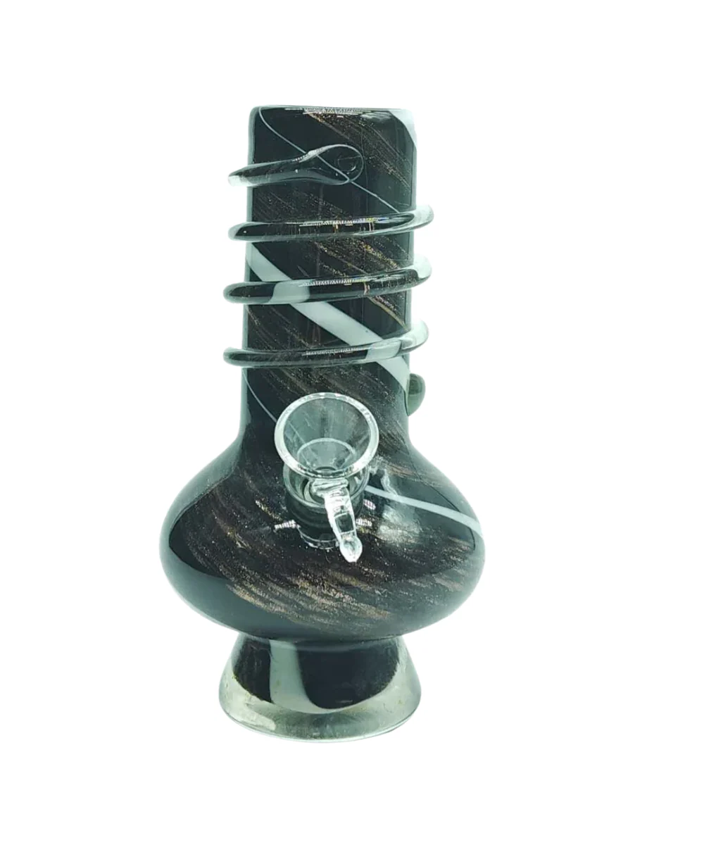 6" Soft Glass Round Base Bong - Image 2