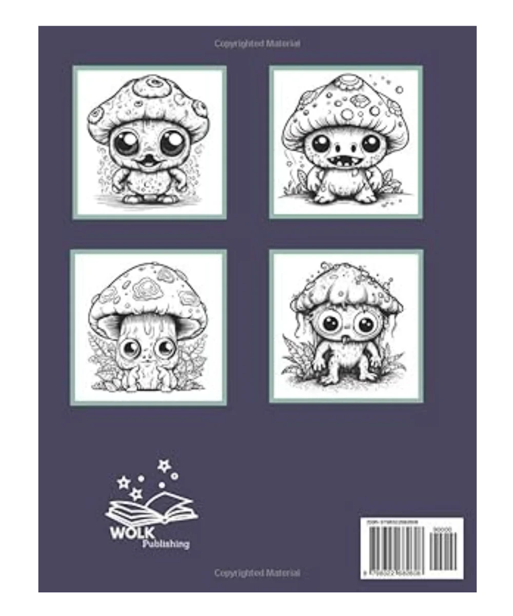 Adorable Creepy Mushroom Colouring Book - Image 2