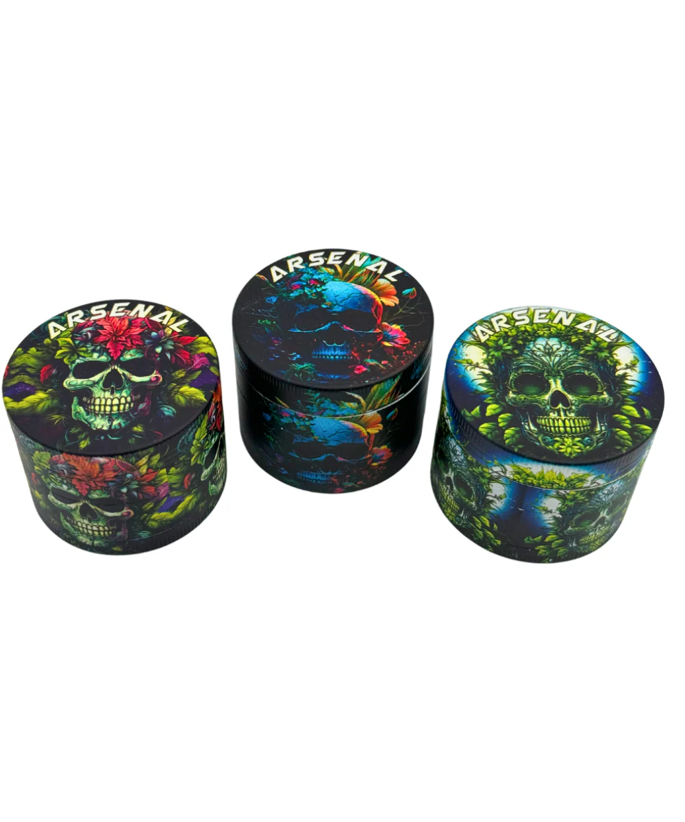 Arsenal Splash Skull 4-Piece Metal Grinder - Image 2