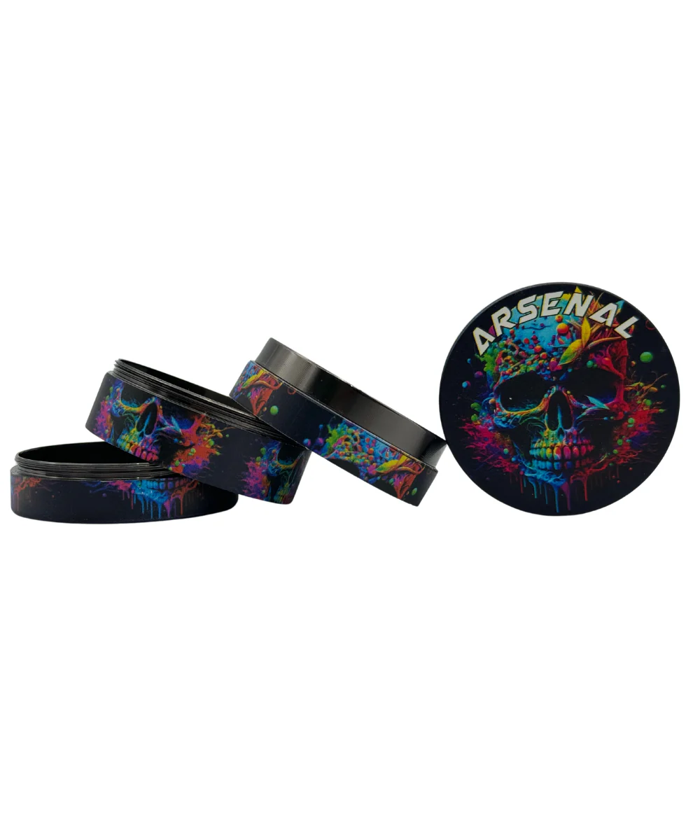 Arsenal Splatter Skull 4-Piece Metal Grinder - Image 2