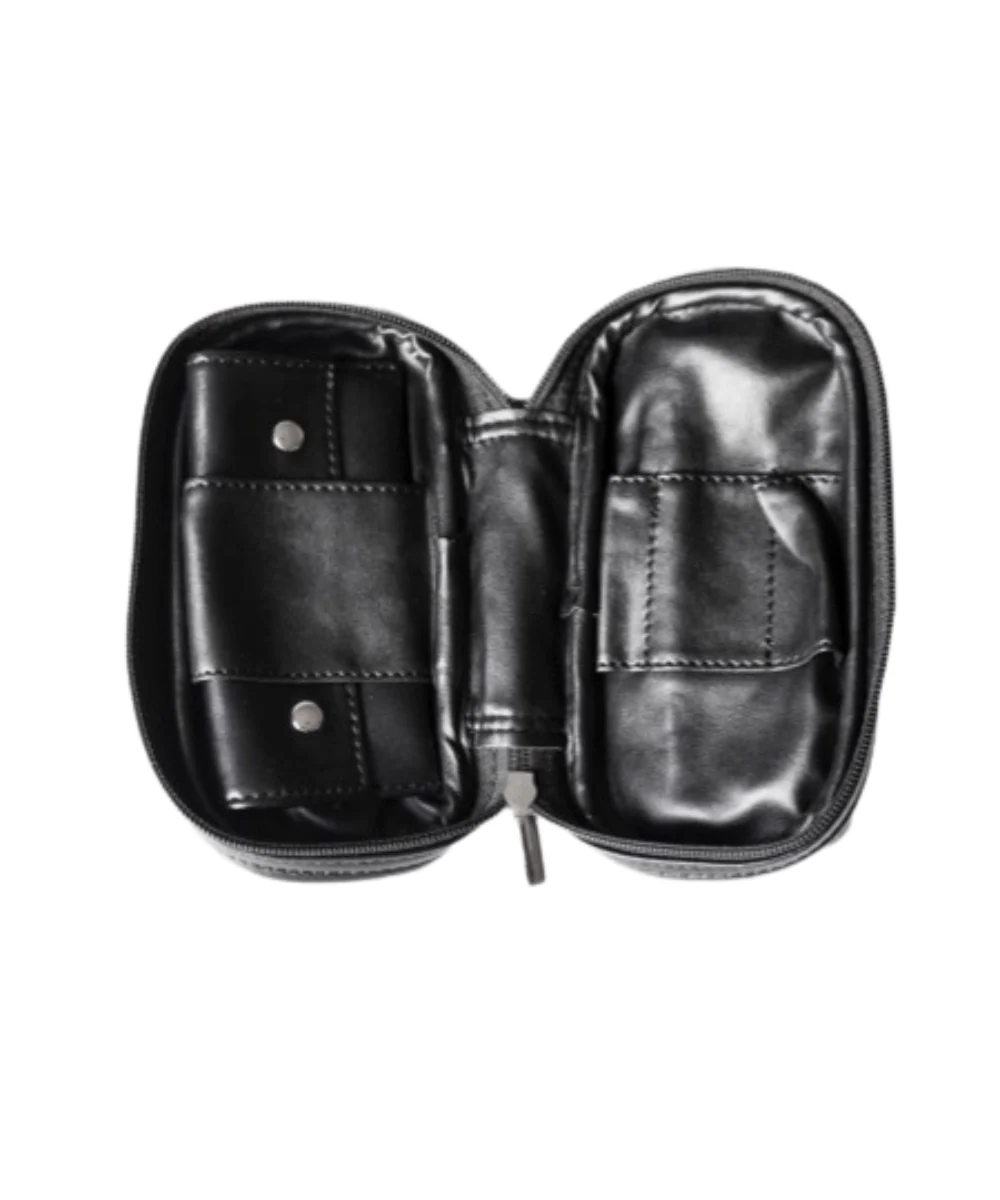Black Leather Pipe & Tobacco Pouch - Image 2