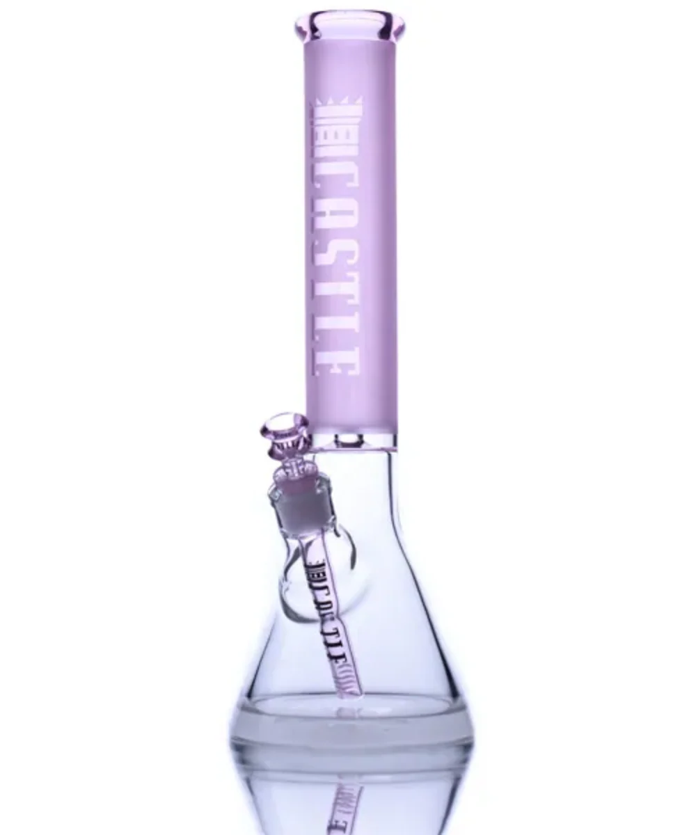 Castle Glassworks 16" Frosted Beaker Bong - Image 3