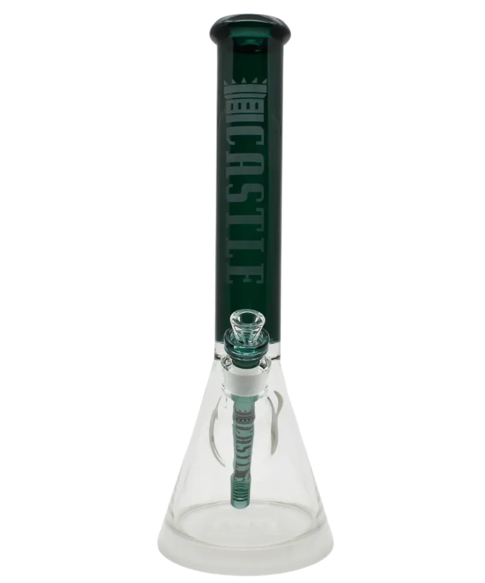 Castle Glassworks Coloured Glass Beaker Bong - Image 2