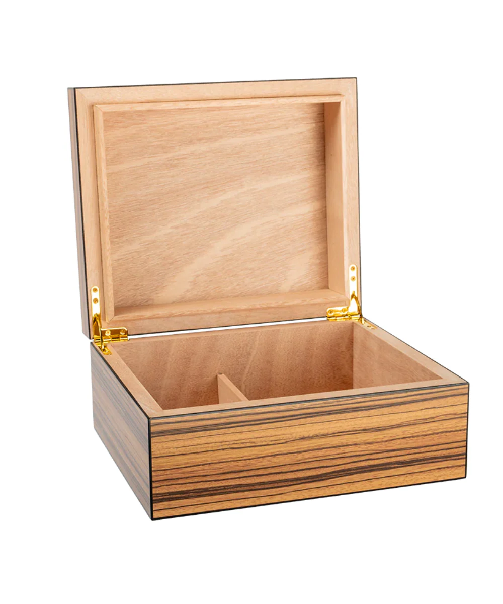 Celestial 50 Count Zebra Wood Humidor - Image 2