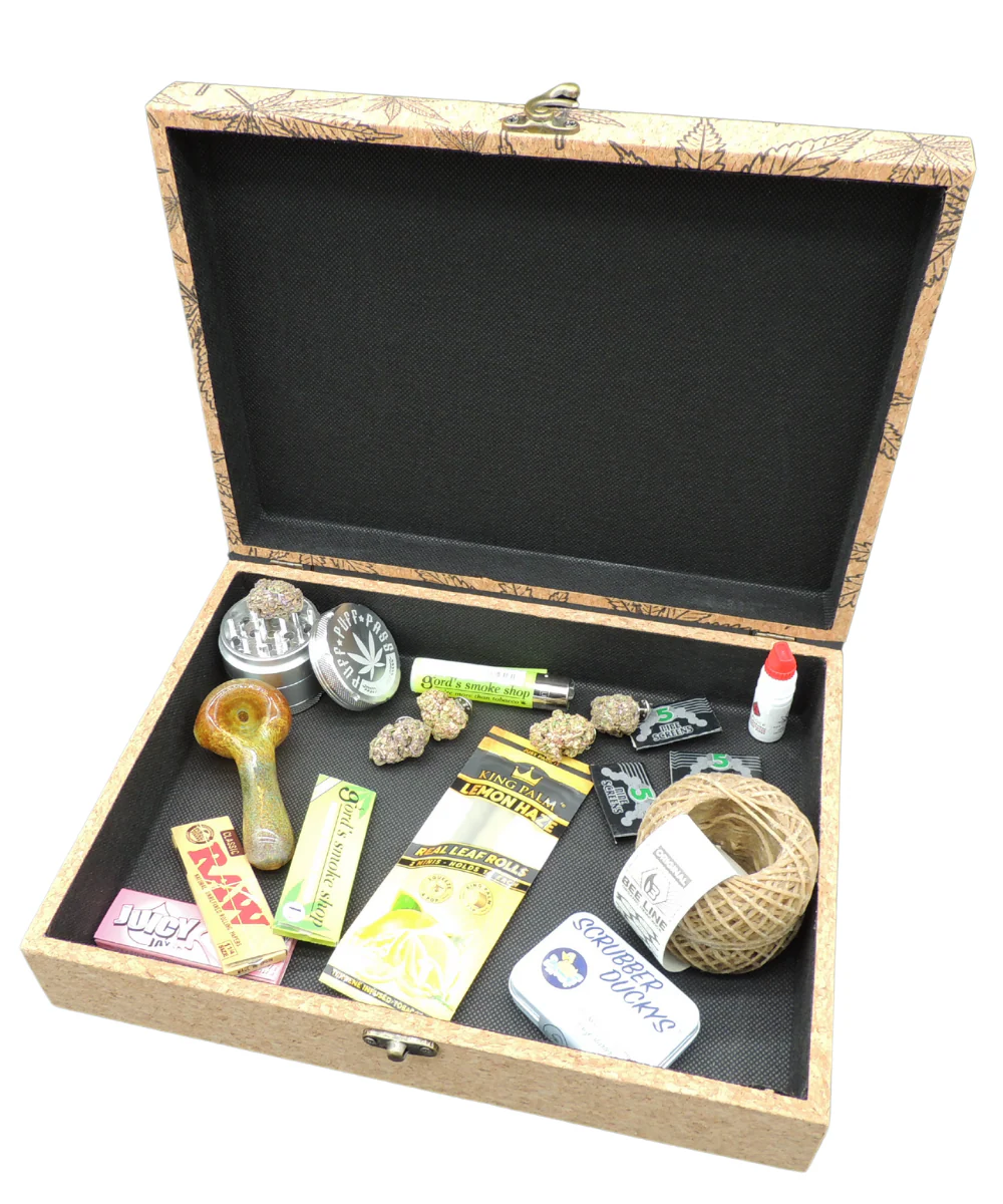Cork Box With Pot Leaves - Image 2