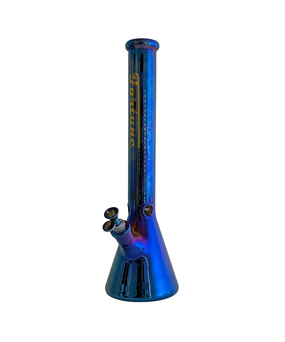 Fortune 18" 7mm Thick Electroplated Glass Beaker Bong - Image 2
