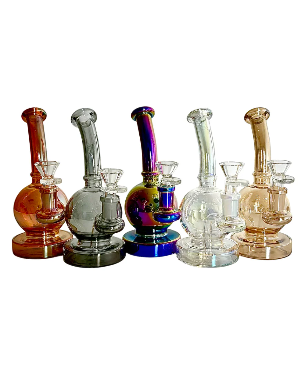 Fortune 7" Ball Shape Electroplate Glass Bong - Image 2