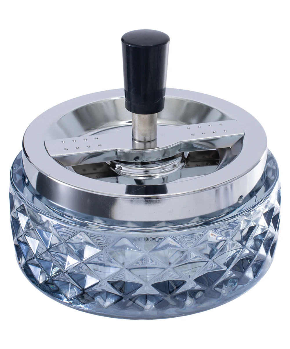 Fujima Glass Crystal Spin Top Ashtray - Image 2