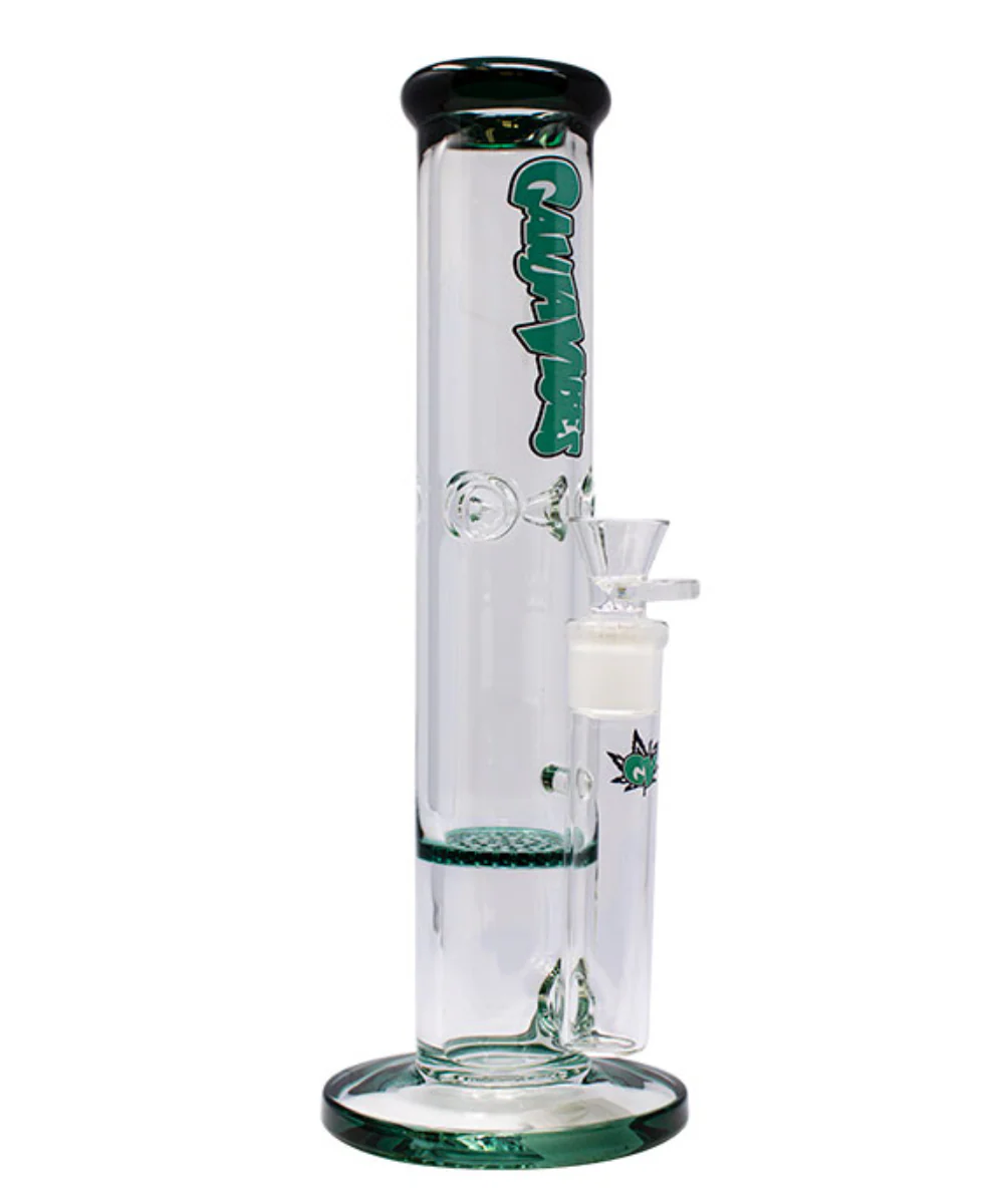 GanjaVibes Honeycomb Perc Glass Bong - Image 2