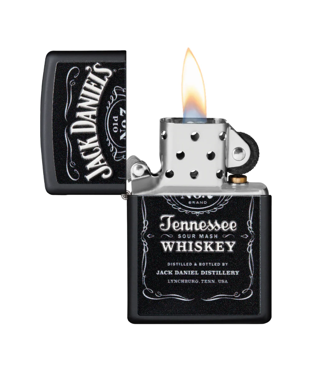 Jack Daniel's Textured Print Black Zippo Lighter - Image 2