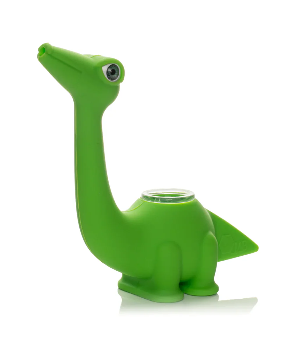Lit 5.25" Dino Silicone Bong - Image 2