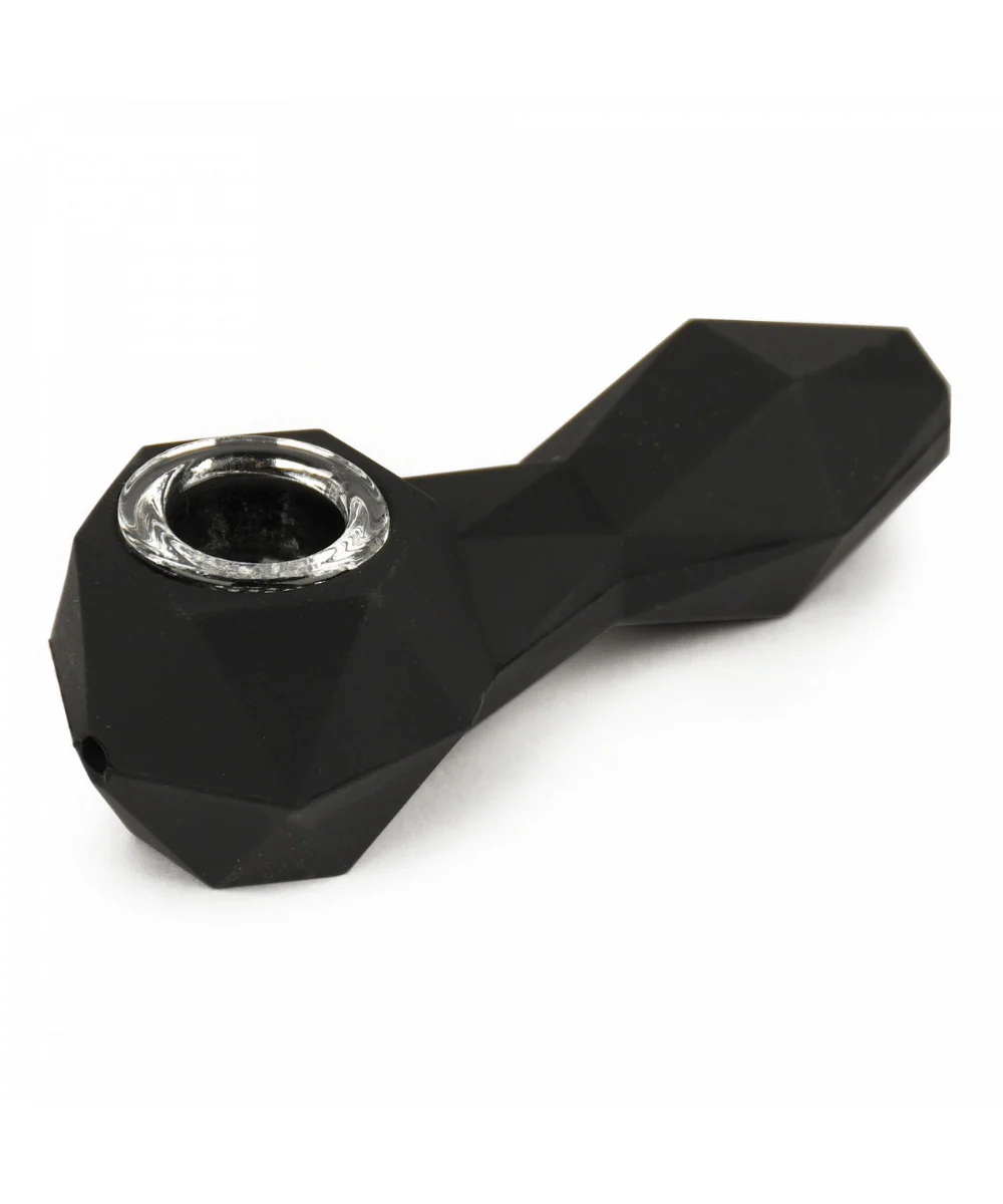 Lit Silicone Faceted Hand Pipe - Image 2