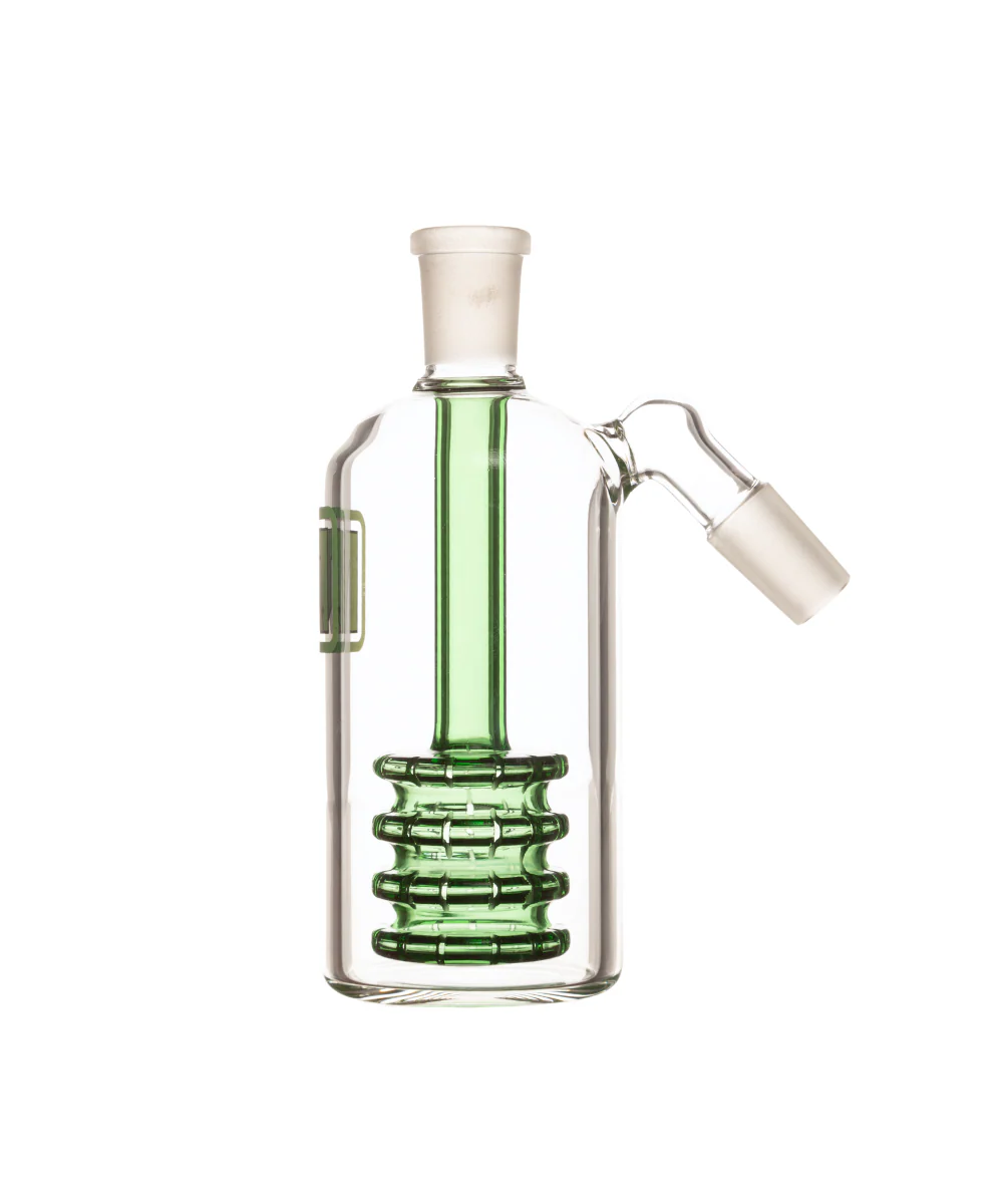 Marley Glass 14mm 45° Quad Tire Perc Ash Catcher - Image 3