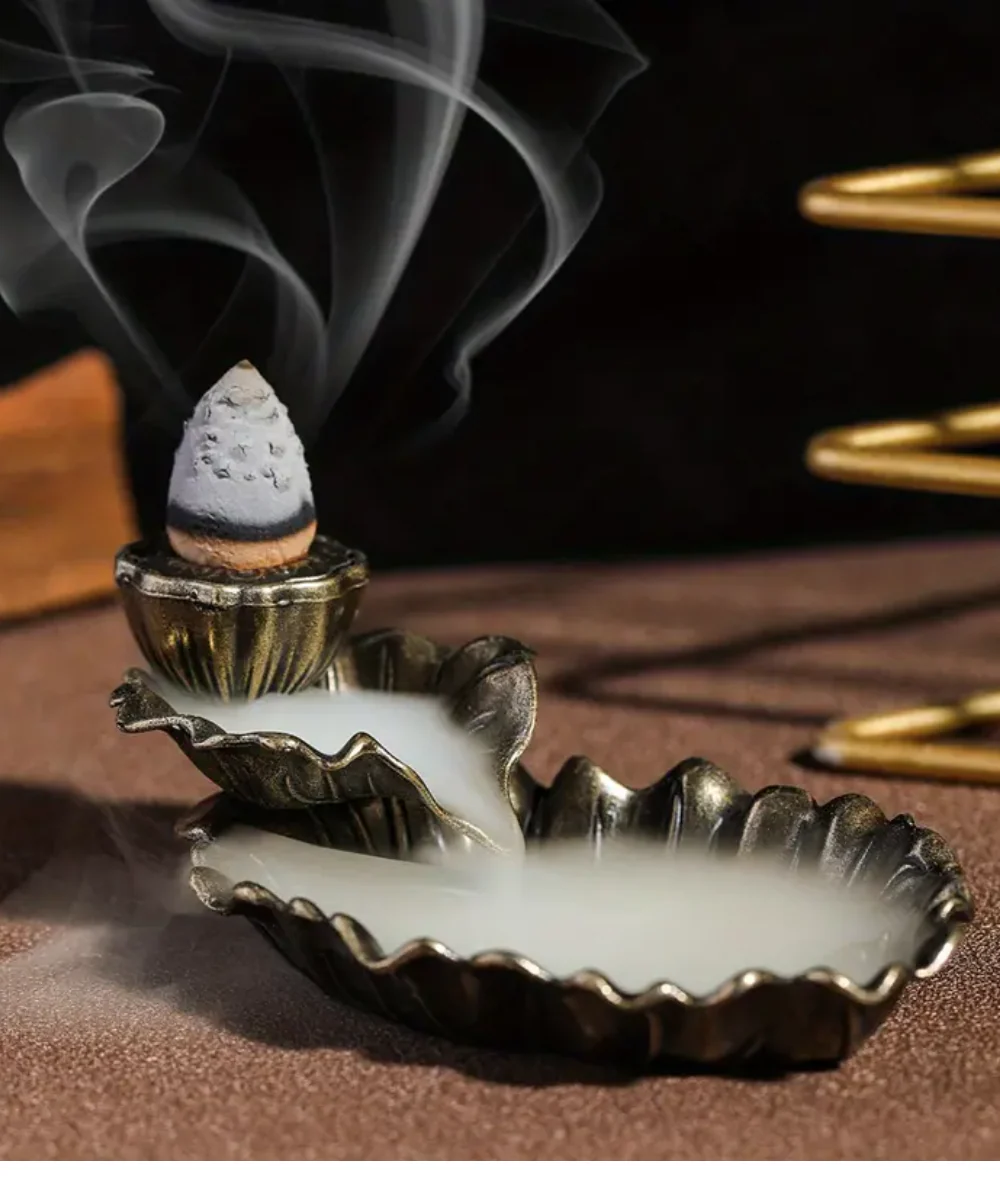Metal Pouring Effect Backflow Incense Burner - Image 2