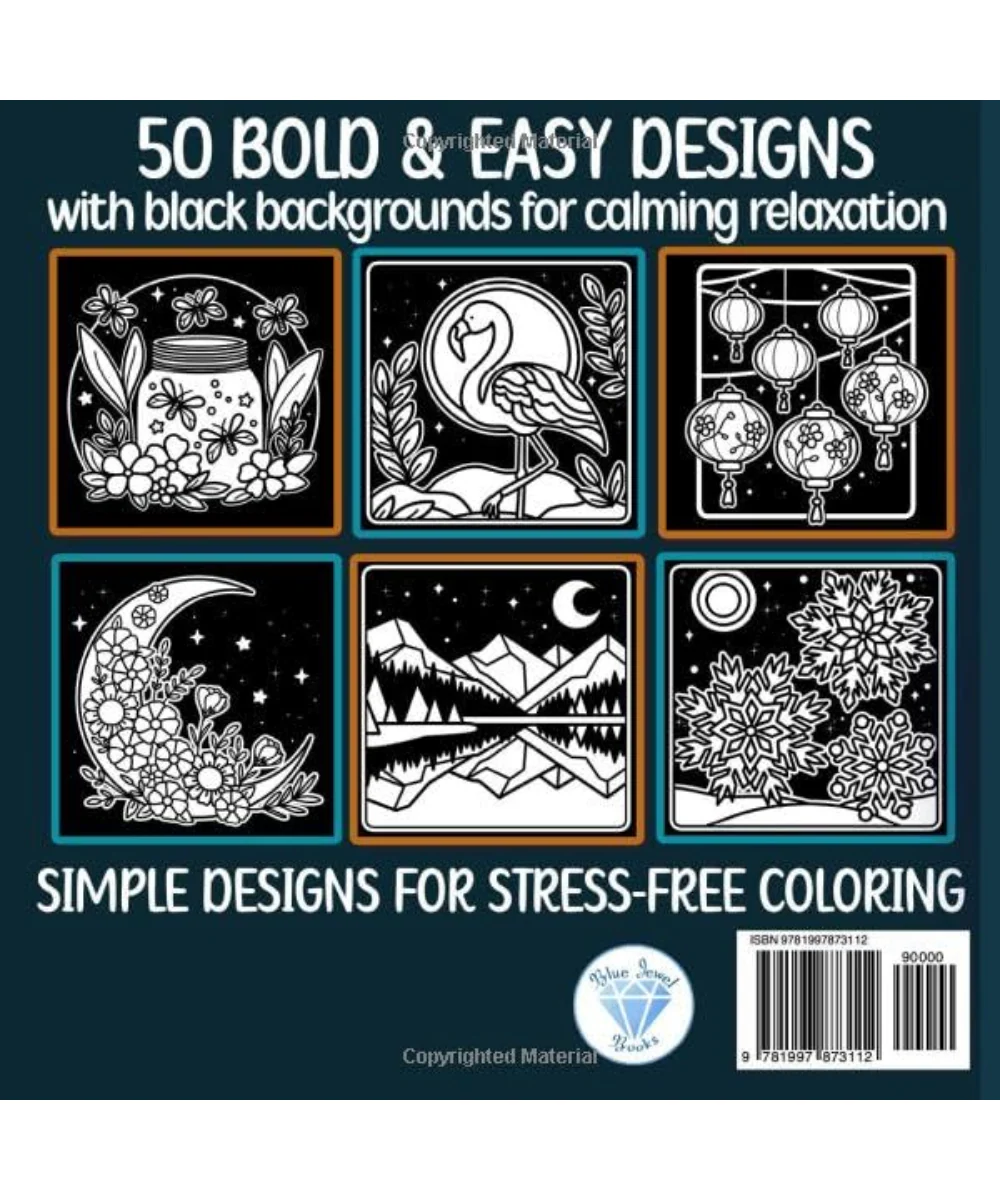Midnight Calm Adult Colouring Book - Image 2