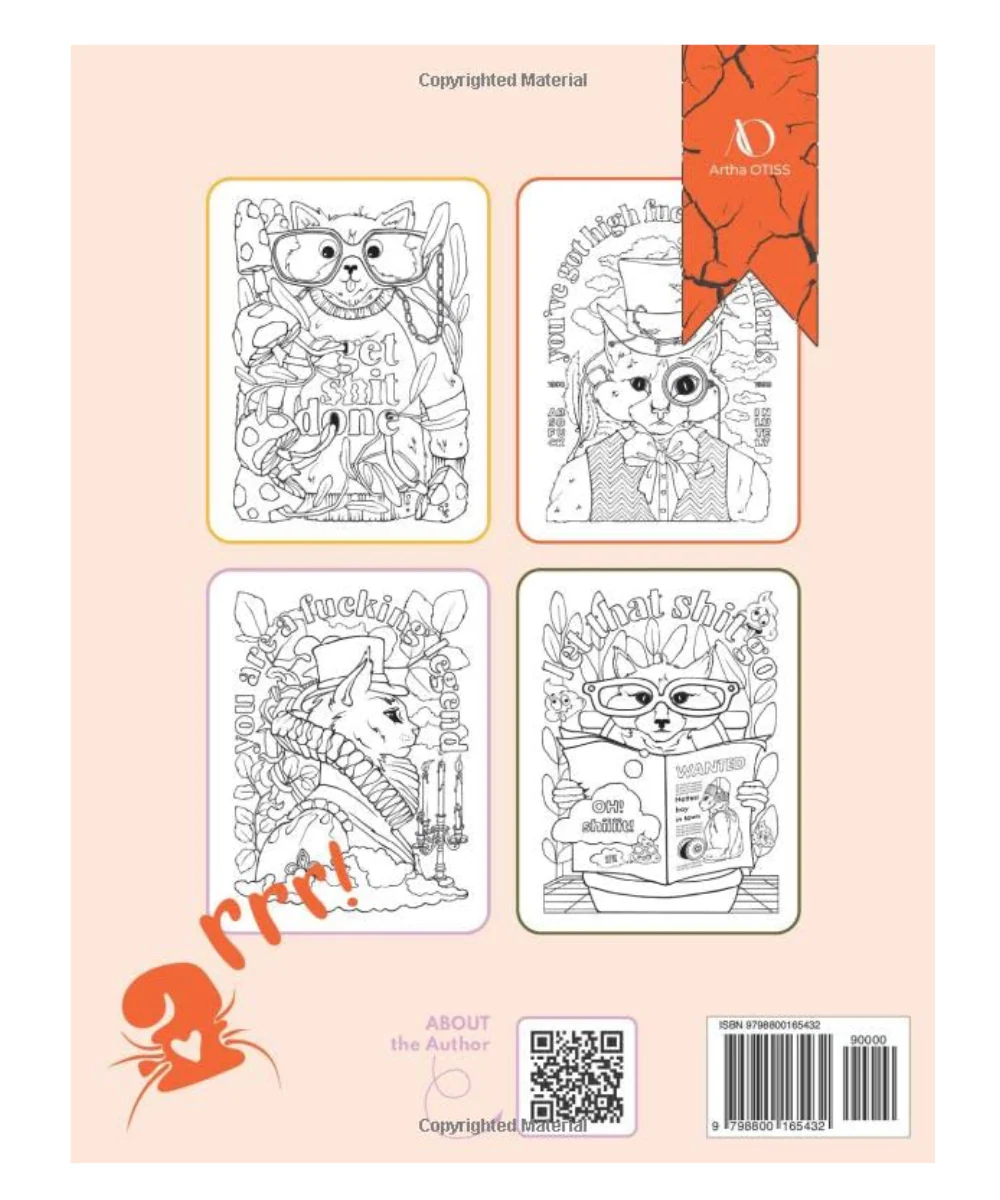 Motivational Swearing Cats Colouring Book - Image 2
