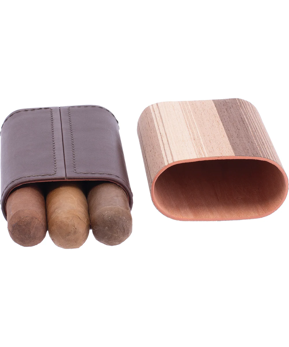 Multi-Wood Veneer Cigar Case - Image 3