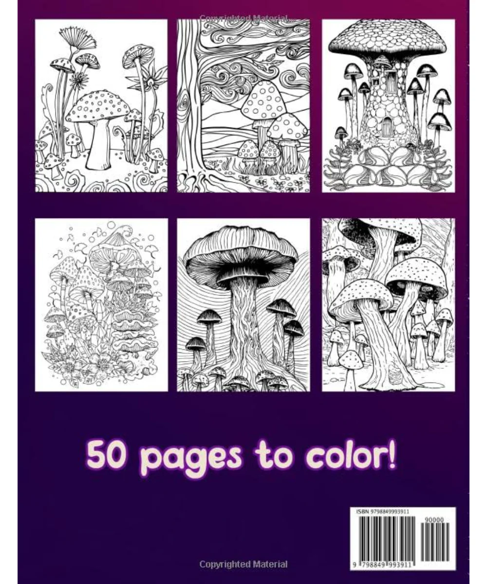 Mushroom Colouring Book - Image 2