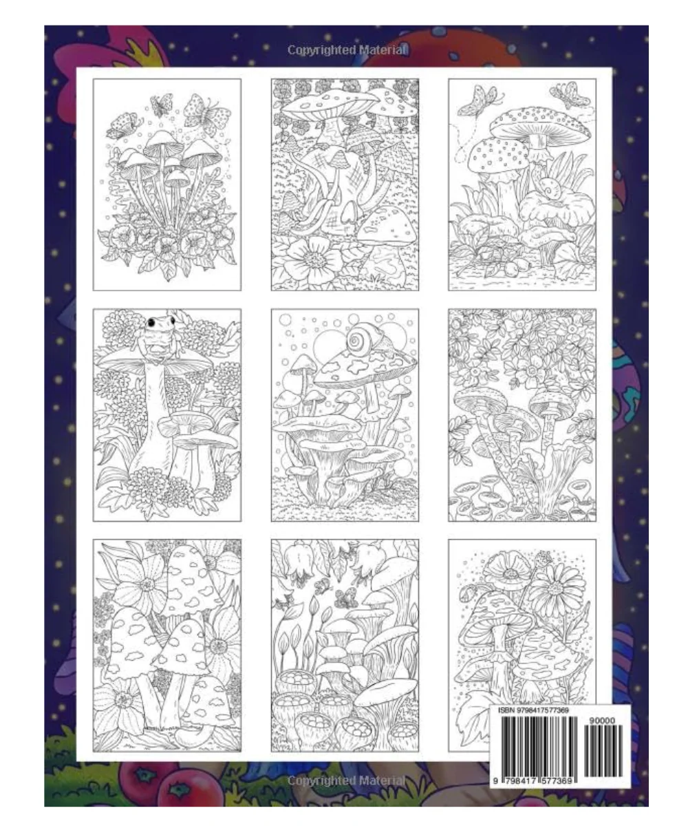 Mushrooms Colouring Book - Image 2