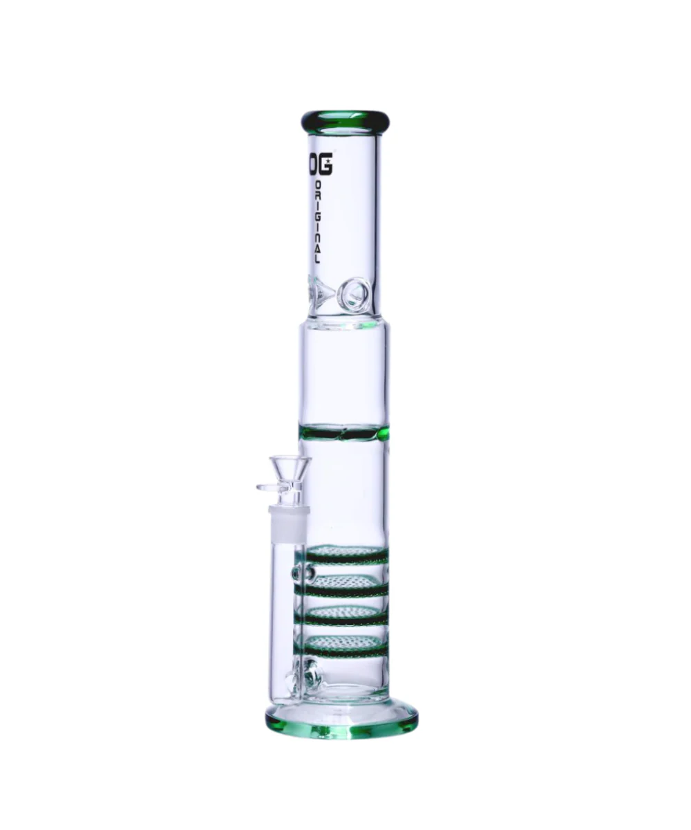 OG Original 17" Quad Honeycomb Perc With Spinner Glass Bong - Image 3