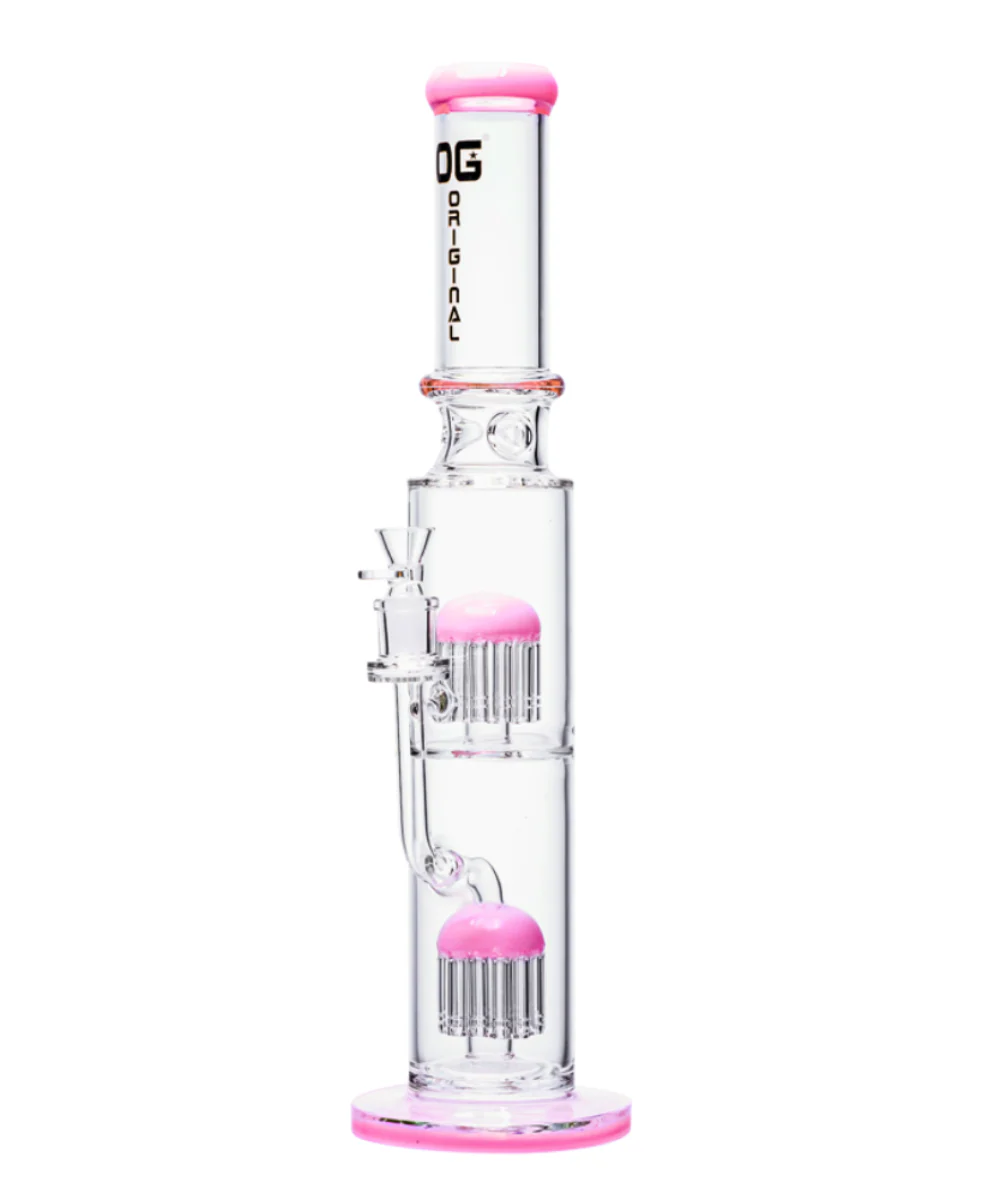OG Original 18" Double Tree Perc Glass Bong - Image 2