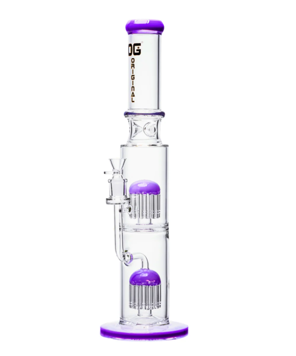 OG Original 18" Double Tree Perc Glass Bong - Image 3