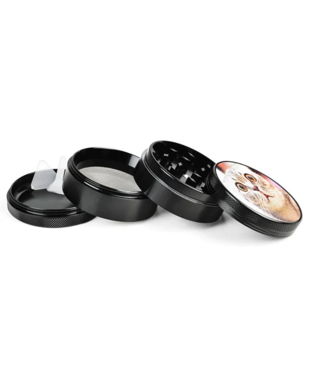 Pulsar 2.5" Stoned Cat 4-Piece Grinder - Image 2
