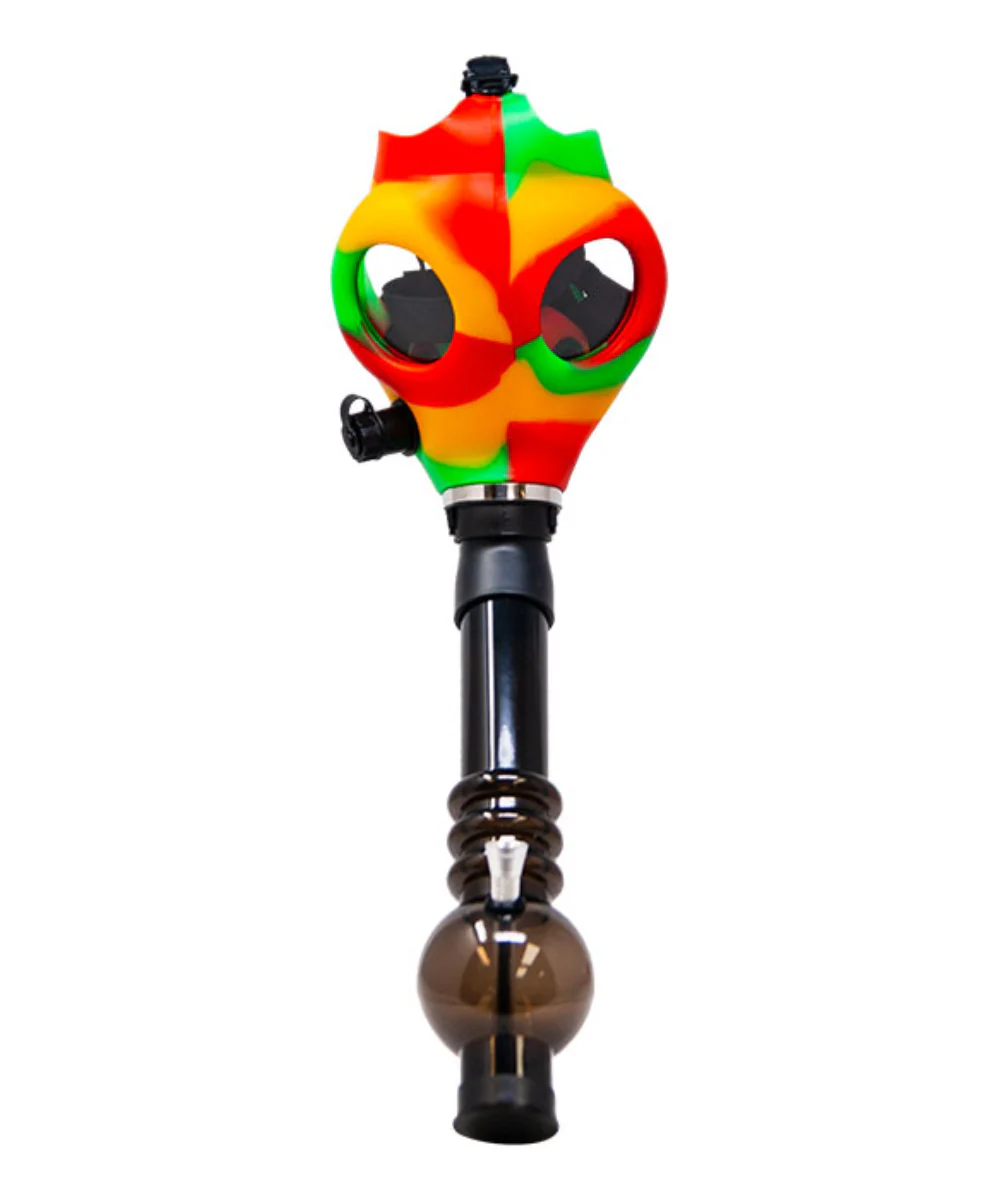 Rasta Silicone Gas Mask With Bong Attachment - Image 2