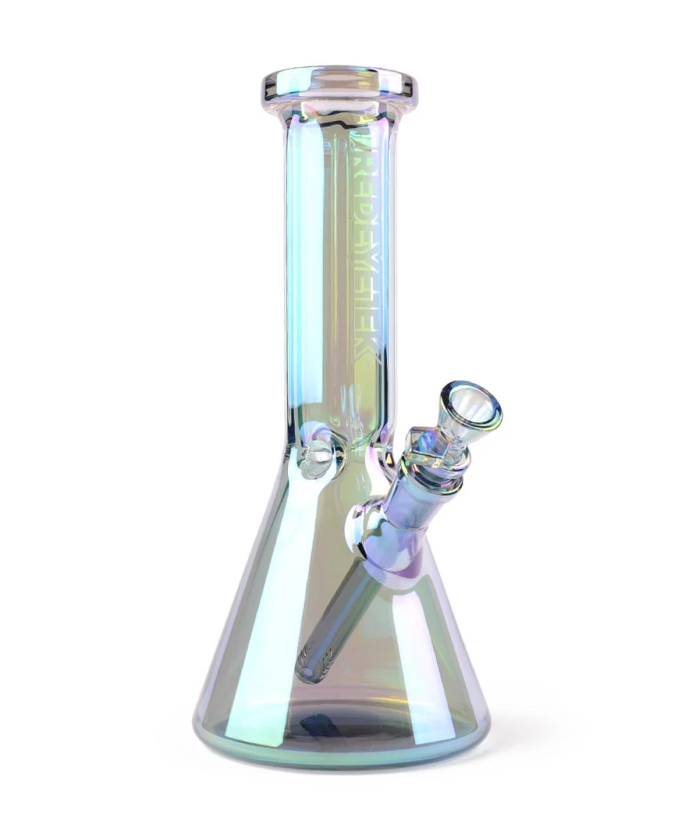 Red Eye Glass 10" Metallic Hex Top Beaker Bong - Image 2