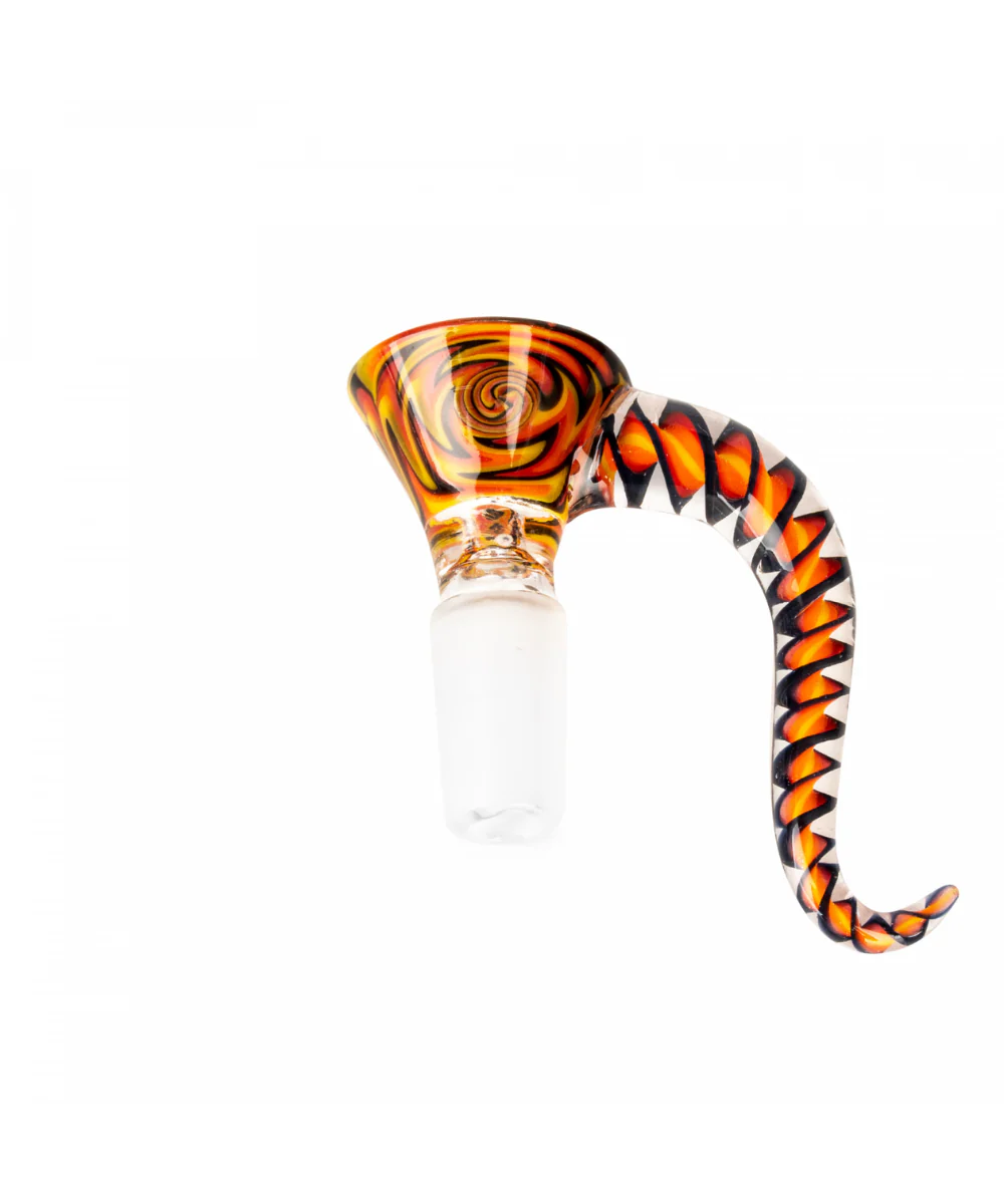 Red Eye Glass 14mm Carnival Cone Bowl - Image 3