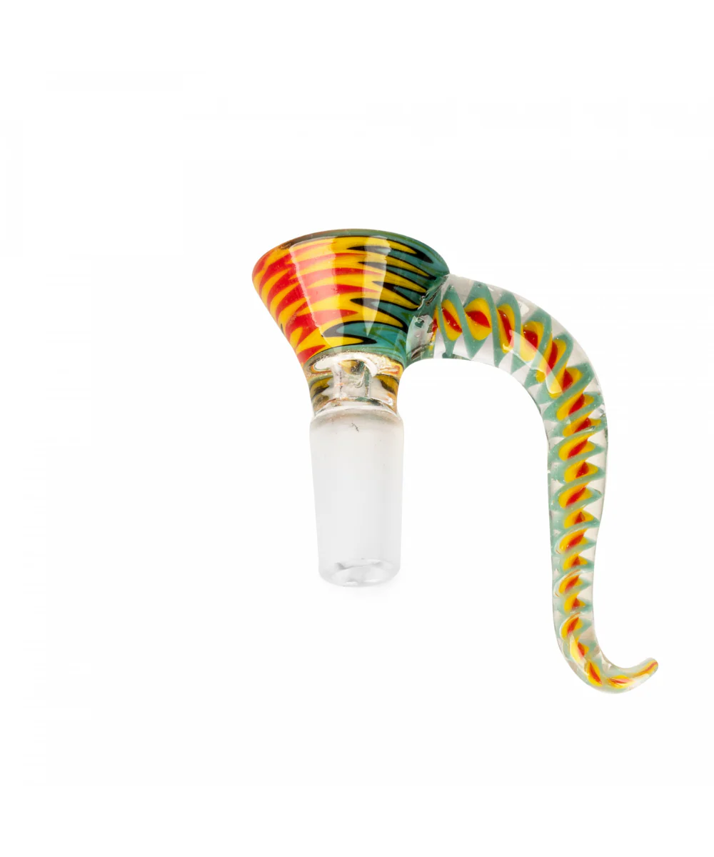 Red Eye Glass 14mm Carnival Cone Bowl - Image 4