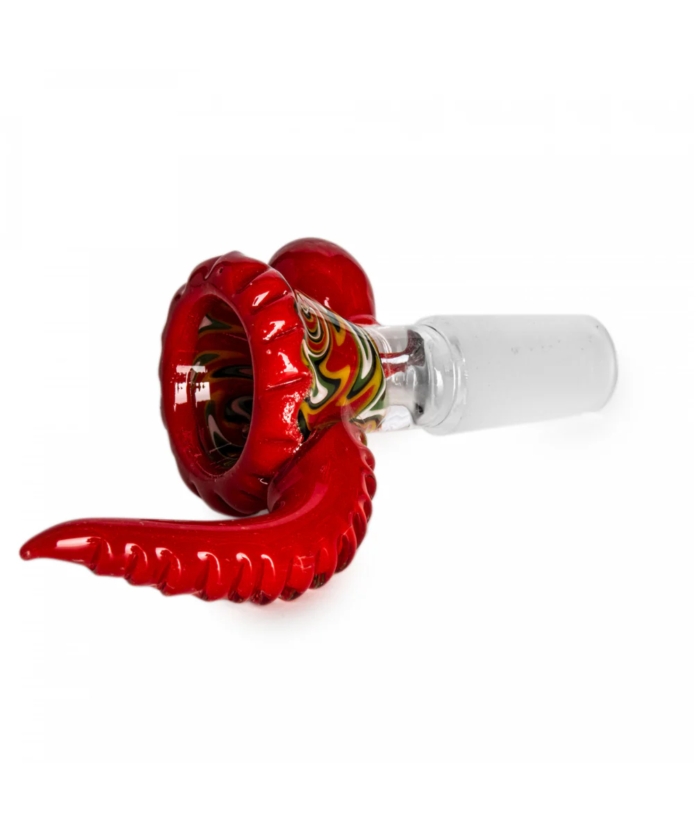 Red Eye Glass 14mm Marble Horn Glass Bowl - Image 2