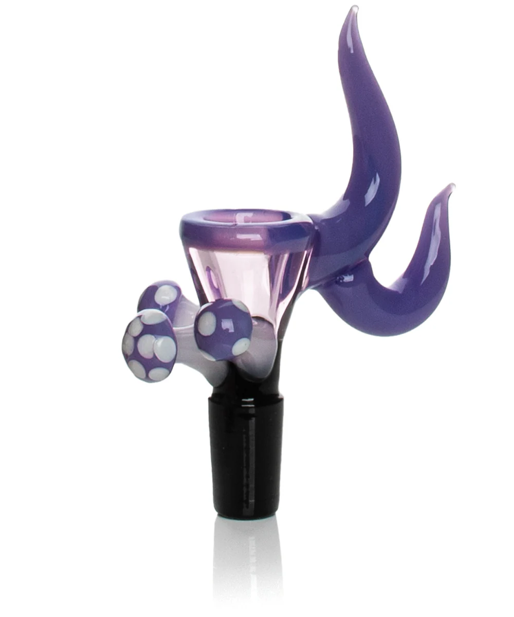 Red Eye Glass 14mm Mushroom Cluster Bong Bowl - Image 2