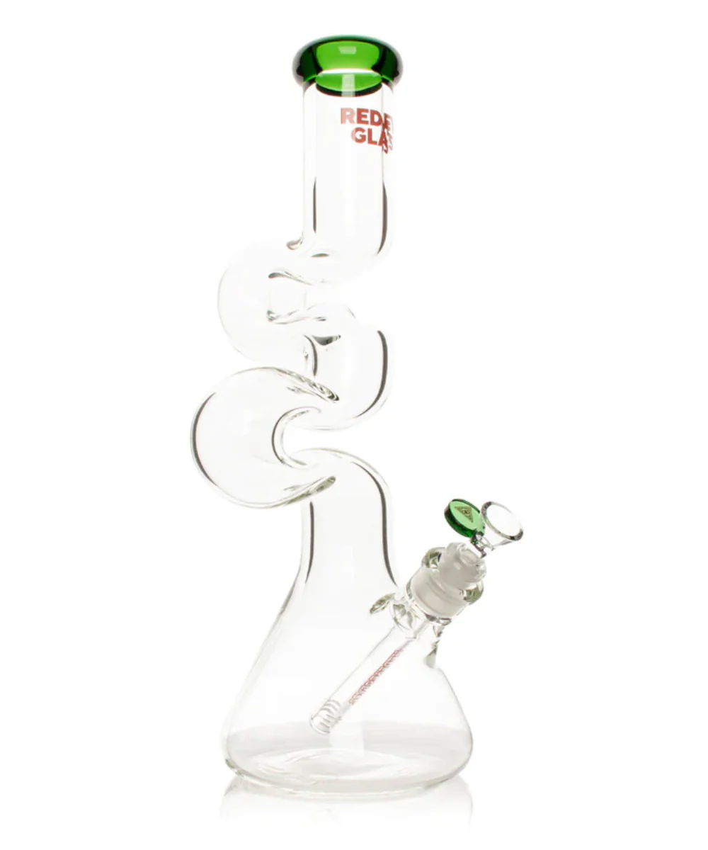 Red Eye Glass 16" 7mm Thick Zong Beaker Bong - Image 2