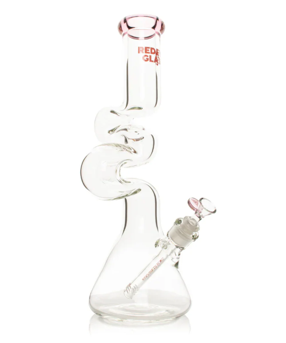 Red Eye Glass 16" 7mm Thick Zong Beaker Bong - Image 3