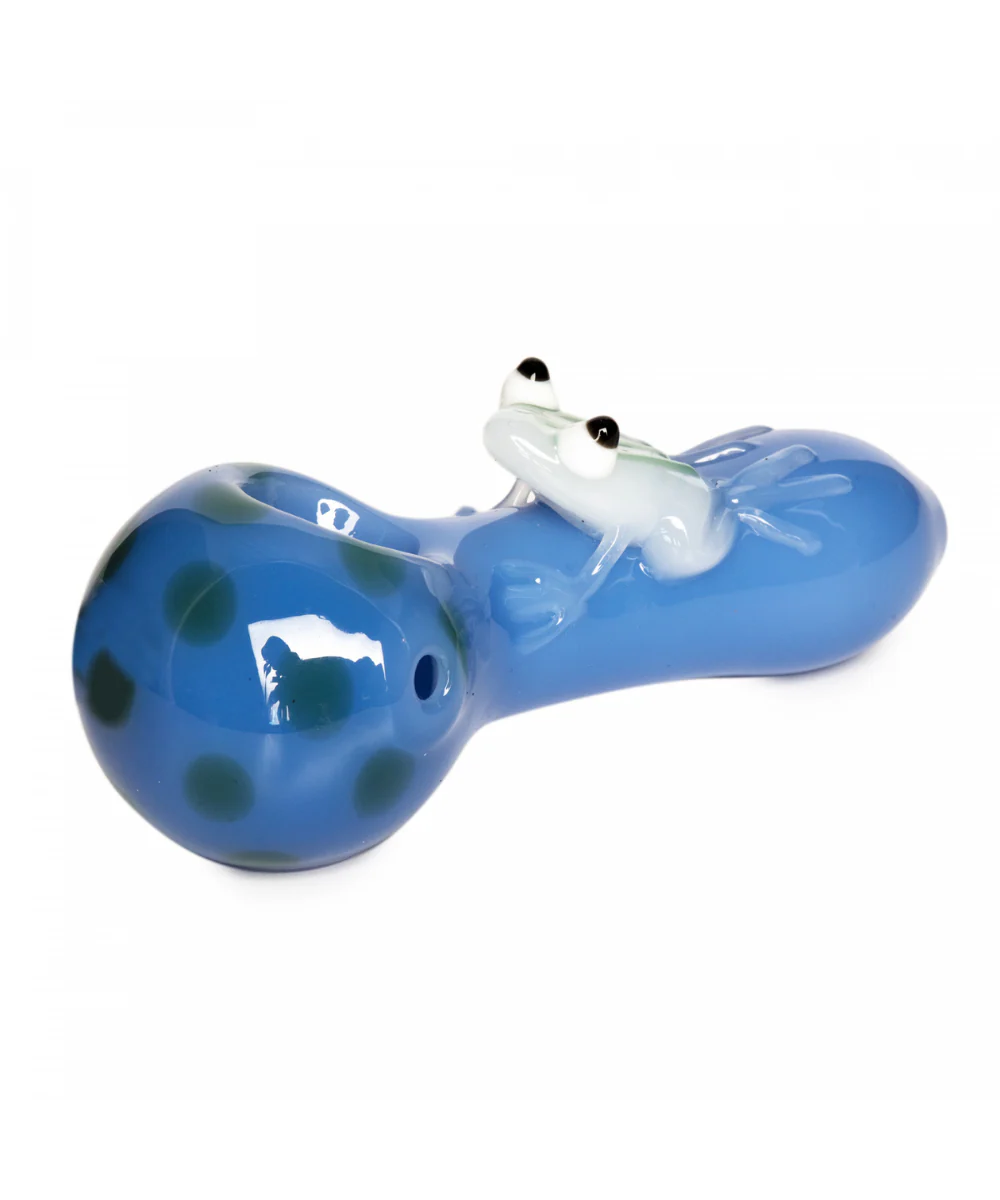 Red Eye Glass 4" Frogger Hand Pipe - Image 3