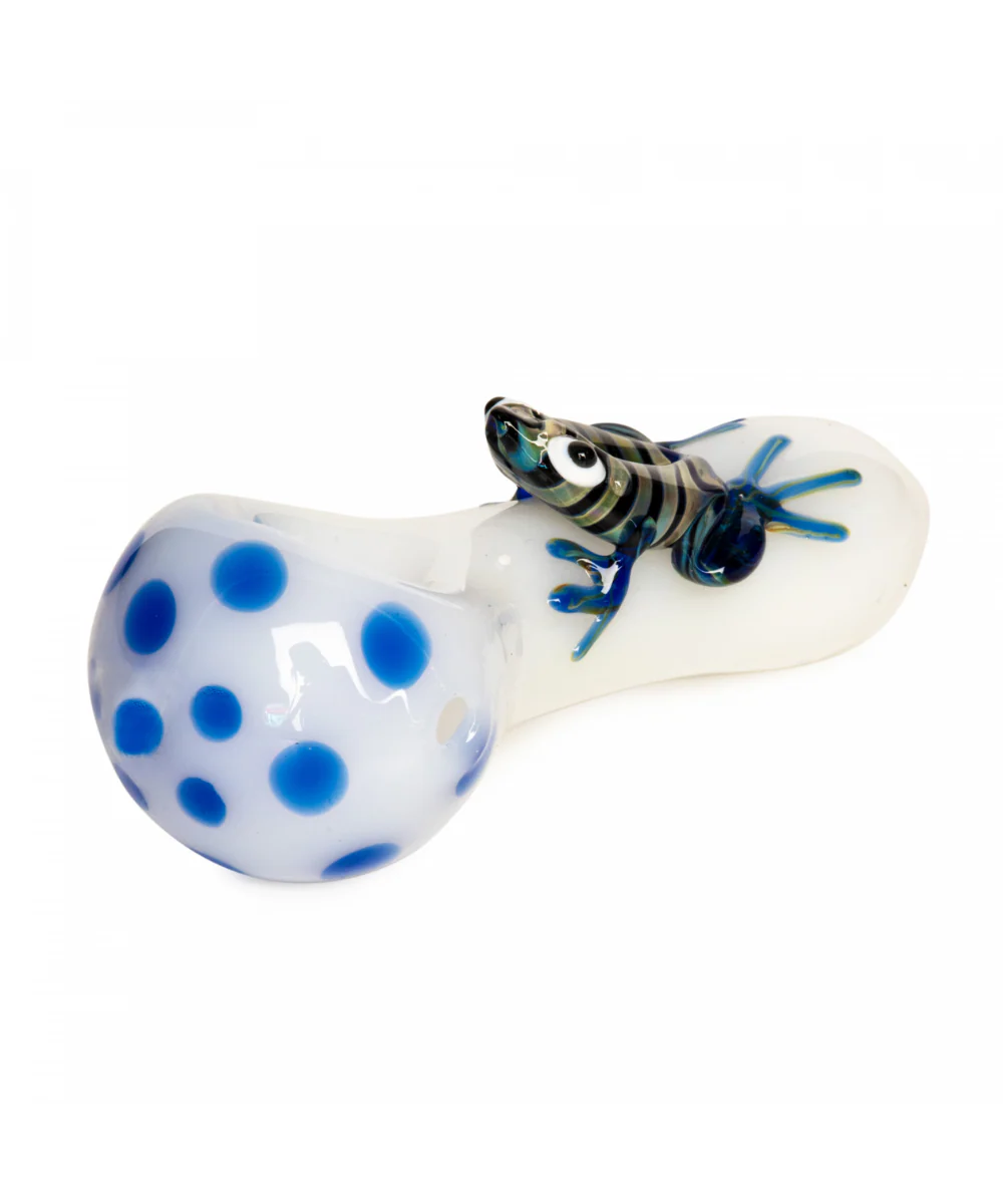 Red Eye Glass 4" Frogger Hand Pipe - Image 4