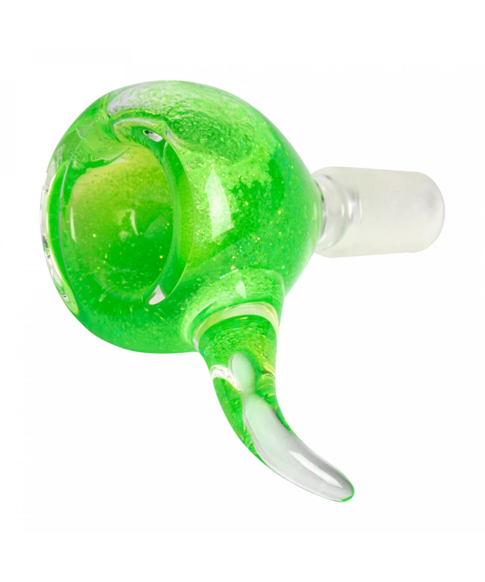 Red Eye Glass Liquid Sparkle 14mm Bowl - Image 3