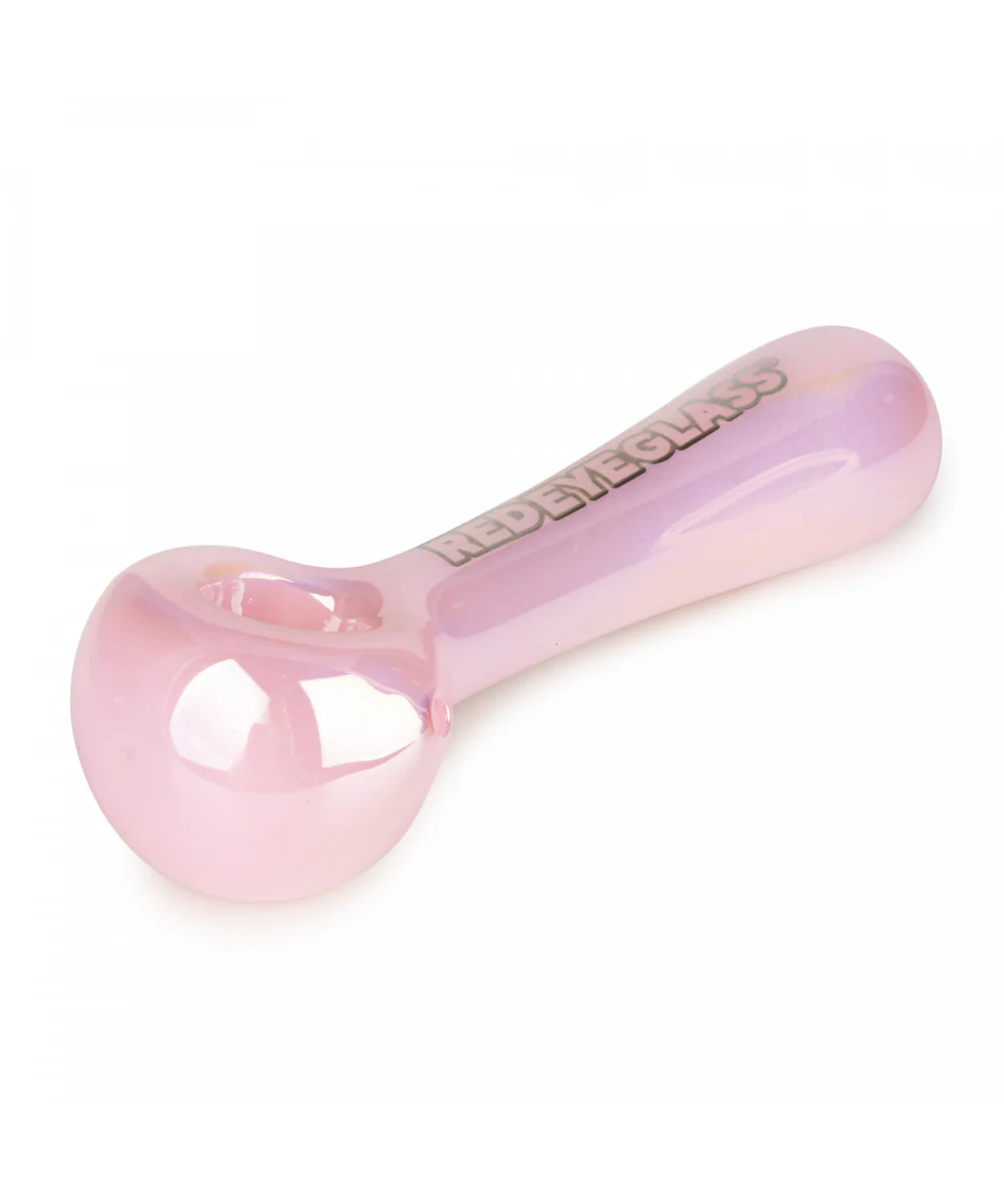 Red Eye Glass Opaline Spoon Pipe - Image 2