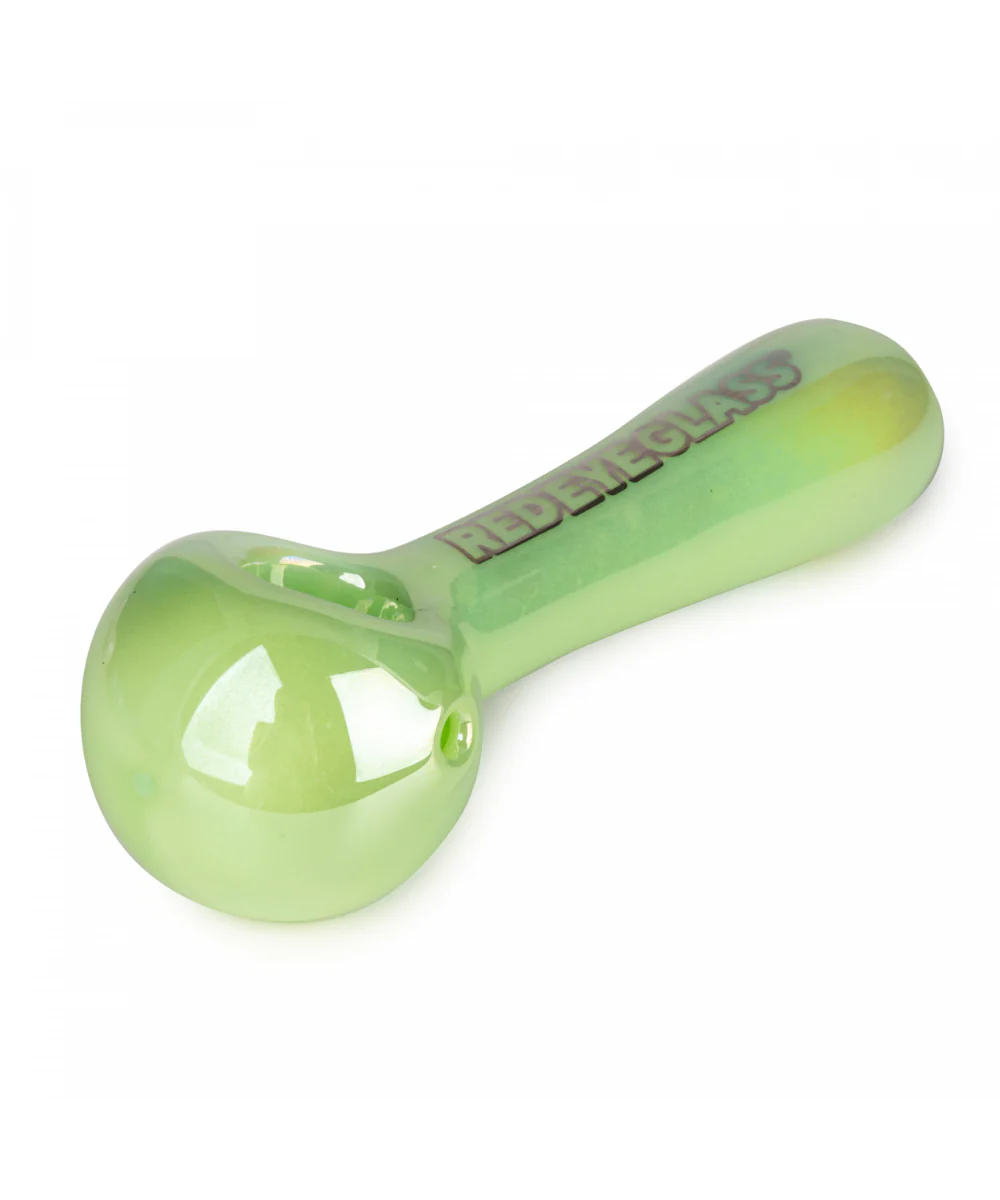Red Eye Glass Opaline Spoon Pipe - Image 4